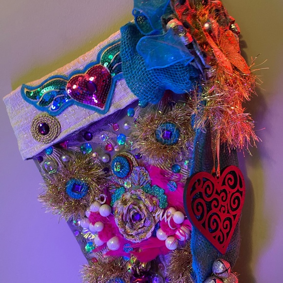 KEEPSAKE (Handcrafted) Luxury One-Of-A-Kind Christmas Stocking (Wunderland) - Picture 3 of 5